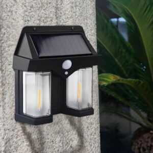 Set 2x Lampă Solară 2 Becuri cu Filament
