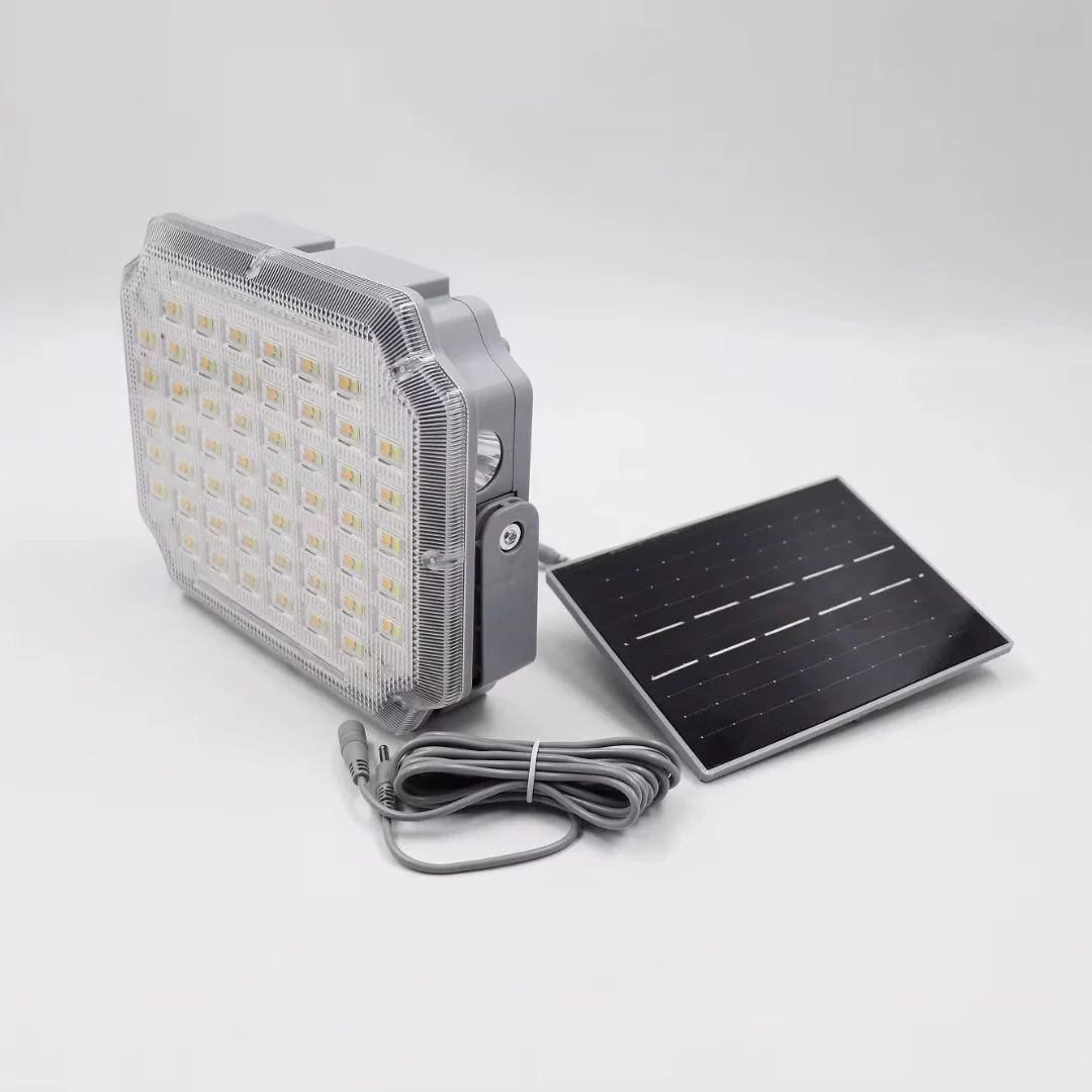 Lampă LED Solară cu Panou Fotovoltaic Extern, 30–60W, 1000–1500 Lumeni, Baterie Litiu 3,7V/2400–4000 - imagine 2