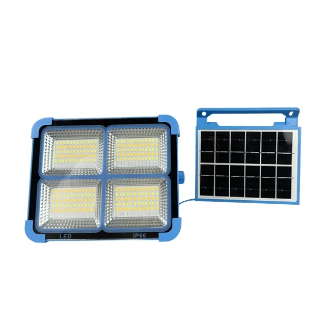 Lampă Solară Portabilă Camping și Pescuit, 288 LED, 100W, Multiple Moduri de Lumină: Neutră, Caldă, Rece, Roșu/Albastru, Funcție Power Bank