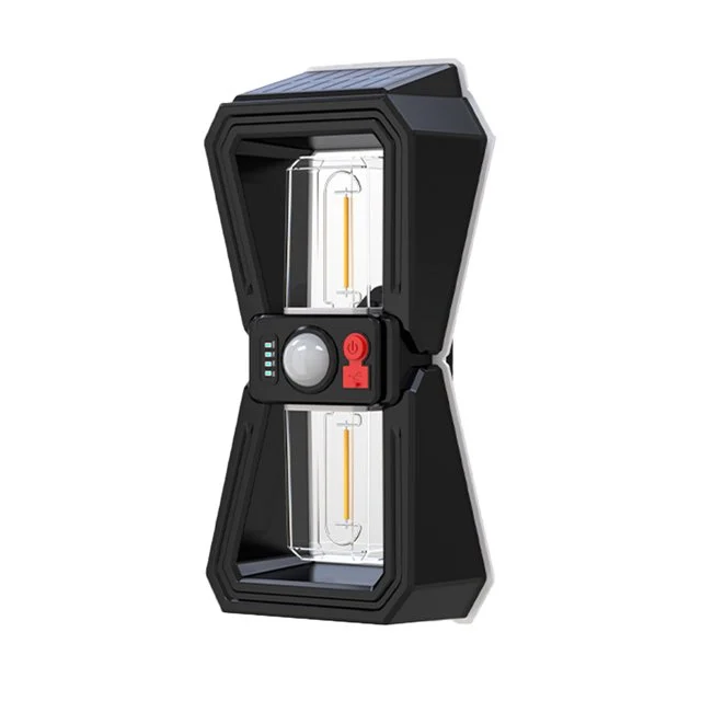 Lampă solară de perete 18W, 3 moduri de iluminare, senzor de mișcare integrat, dimensiune 24 cm, pen