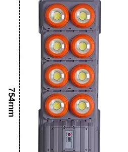 Lampă Stradală Solară Multifuncțională – 15.000 lm, Unghi 90°, Temperatura Culoare 2700–7000K, Control Multiplu